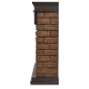 Портал Firelight Bricks WOOD 25 камень темный, шпон венге фото 3 — Умный климат - Красноярск