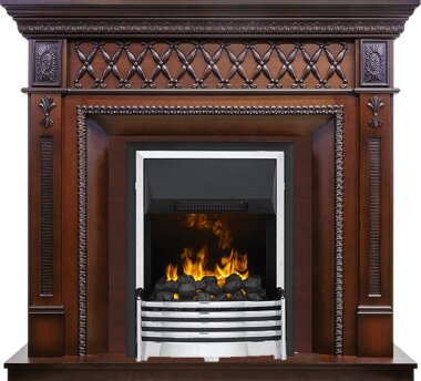 Каминокомплект Dimplex Alexandria - Махагон коричневый антик с очагом Flagstaff — Умный климат - Красноярск
