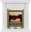 Каминокомплект Dimplex Orlean - Белый дуб с очагом Danville Antique Brass FB2 фото 1 — Умный климат - Красноярск