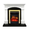 Каминокомплект Royal Flame Langford - Белый с черным с очагом Majestic FX Brass фото 1 — Умный климат - Красноярск