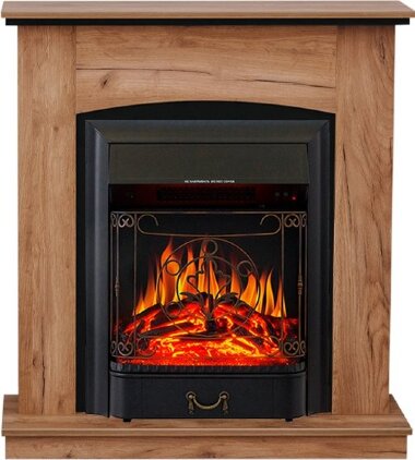 Каминокомплект Royal Flame Barcelona (разборный) - Дуб табачный с очагом Majestic FX Black &mdash; Умный климат - Красноярск