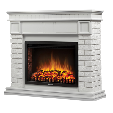 Портал Firelight Bricks 25 камень белый, белая эмаль — Умный климат - Красноярск