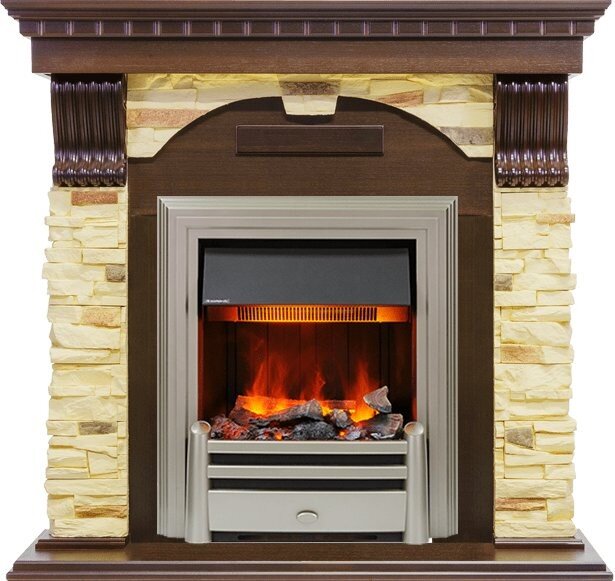 Каминокомплект Dimplex Dublin угловой - Темный дуб / Сланец с очагом Chesford фото 1 — Умный климат - Красноярск