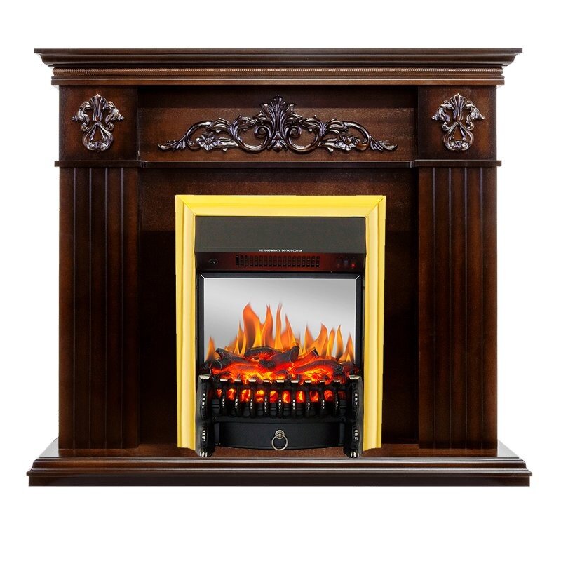 Каминокомплект Royal Flame Provence - Коньяк с очагом Fobos FX M Brass фото 1 — Умный климат - Красноярск