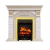 Каминокомплект Royal Flame Dublin - Слоновая кость с патиной / Сланец крем с очагом Fobos FX Brass фото 1 — Умный климат - Красноярск