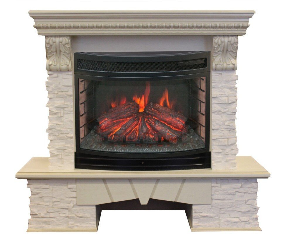 Камин электрический RealFlame Rockland LUX 25 WT с FireField 25 SIR фото 1 — Умный климат - Красноярск