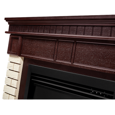 Портал Firelight Bricks 25 U камень бежевый, темный дуб — Умный климат - Красноярск