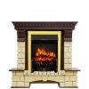 Каминокомплект Royal Flame Pierre Luxe - Темный дуб / Шампань с очагом Fobos FX Brass фото 1 — Умный климат - Красноярск