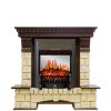Каминокомплект Royal Flame Pierre Luxe - Темный дуб / Шампань с очагом Fobos FX M Black фото 1 — Умный климат - Красноярск