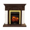 Каминокомплект Royal Flame Bern Сланец мелкий белый / Темный дуб с очагом Fobos FX Brass фото 1 — Умный климат - Красноярск