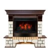 Каминокомплект Royal Flame Pierre Luxe - Темный дуб / Белый с очагом Dioramic 26 LED FX фото 1 — Умный климат - Красноярск