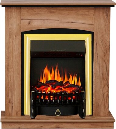 Каминокомплект Royal Flame Barcelona (разборный) - Дуб табачный с очагом Fobos FX Brass &mdash; Умный климат - Красноярск