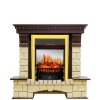 Каминокомплект Royal Flame Pierre Luxe - Темный дуб / Шампань с очагом Fobos FX M Brass фото 1 — Умный климат - Красноярск
