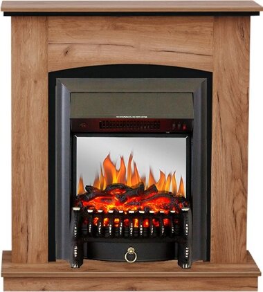 Каминокомплект Royal Flame Barcelona (разборный) - Дуб табачный с очагом Fobos FX M Black &mdash; Умный климат - Красноярск