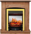Каминокомплект Royal Flame Barcelona (разборный) - Дуб табачный с очагом Fobos FX M Brass фото 1 — Умный климат - Красноярск