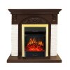 Каминокомплект Royal Flame Bern Сланец мелкий белый / Темный дуб с очагом Majestic FX Brass фото 1 — Умный климат - Красноярск