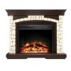 Каминокомплект Royal Flame Glasgow - Темный дуб / Белый (Высота 1100мм) с очагом Jupiter FX New фото 1 — Умный климат - Красноярск