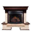 Каминокомплект Royal Flame Pierre Luxe - Темный дуб / Сланец бежевый с очагом Dioramic 28 LED FX фото 1 — Умный климат - Красноярск