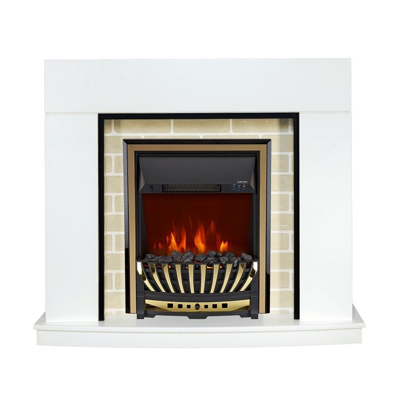 Каминокомплект Royal Flame Montana - Белый с очагом Aspen Gold фото 1 — Умный климат - Красноярск