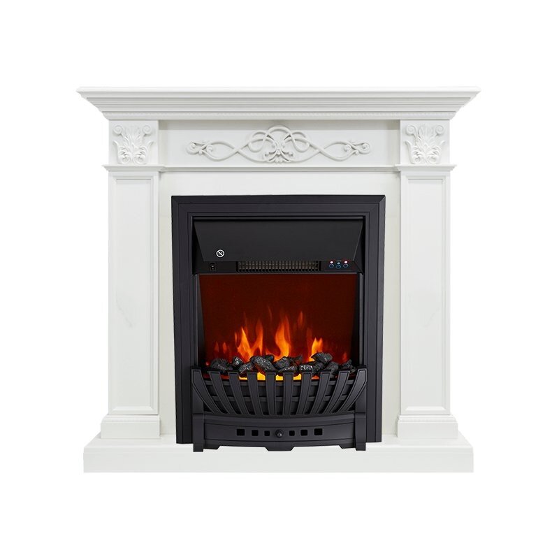 Каминокомплект Royal Flame Verona - Белый дуб с очагом Aspen Black фото 1 — Умный климат - Красноярск