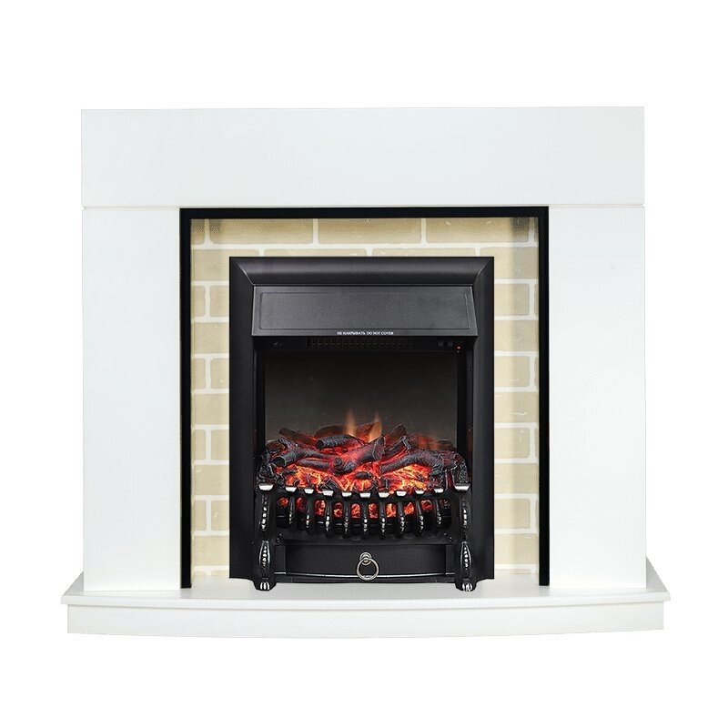 Каминокомплект Royal Flame Montana - Белый с очагом Fobos FX Black фото 1 — Умный климат - Красноярск
