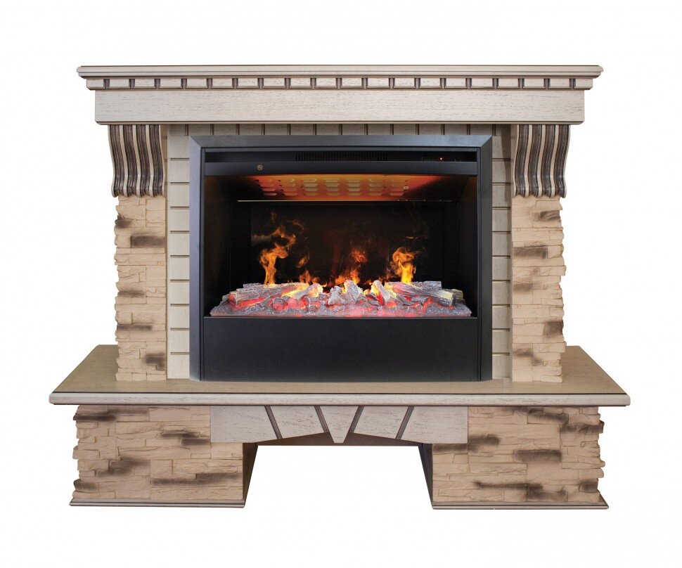 RealFlame Stanley 26 GR с очагом 3D Cassette 630 + Black вставка фото 1 — Умный климат - Красноярск