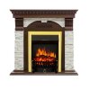 Каминокомплект Royal Flame Dublin угловой - Темный дуб / Сланец белый с очагом Fobos FX Brass фото 1 — Умный климат - Красноярск