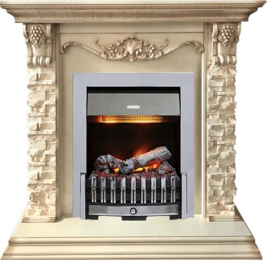 Каминокомплект Dimplex Adriana - Cлоновая кость с очагом Danville Chrome FB2 — Умный климат - Красноярск