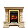 Каминокомплект Royal Flame Pierre Luxe - Дуб / Сланец с очагом Fobos FX Brass фото 1 — Умный климат - Красноярск