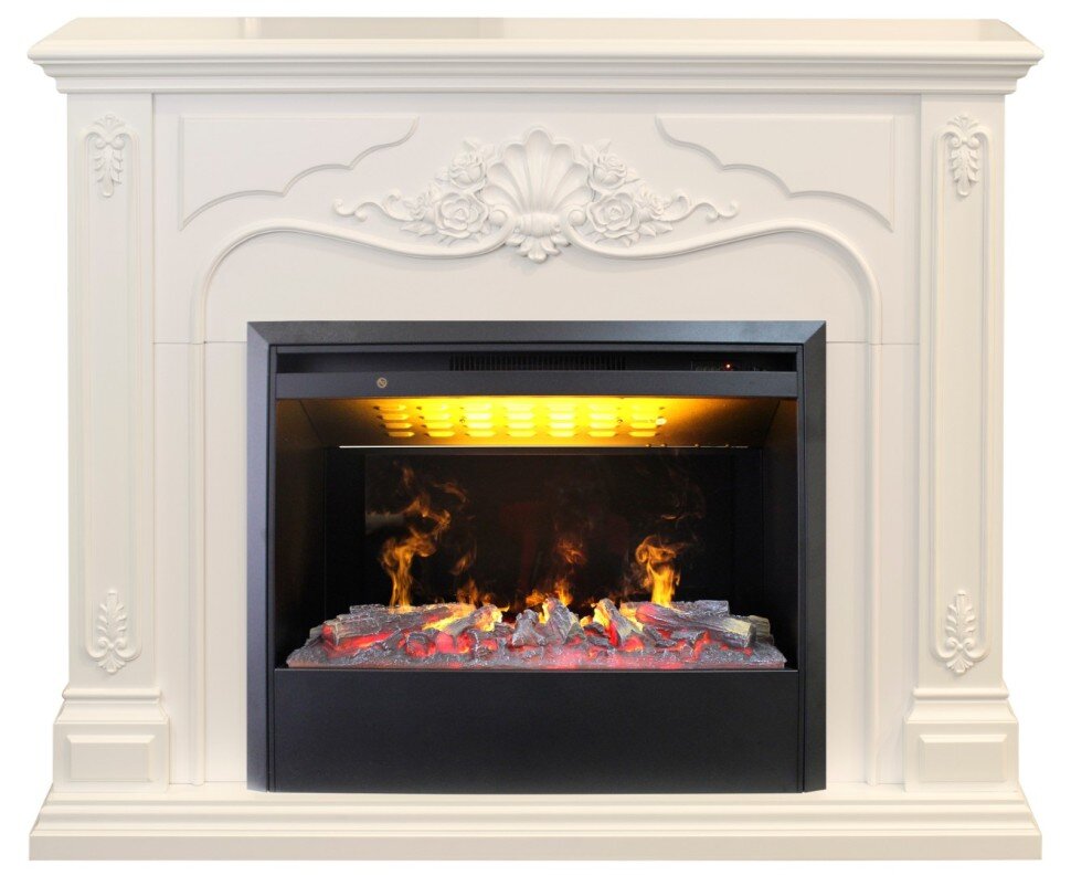 Камин электрический RealFlame Victoria 26 WT с 3D Helios 26 SBG фото 1 — Умный климат - Красноярск