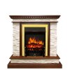 Каминокомплект Royal Flame Calgary - Дуб / Сланец белый с очагом Fobos FX Brass фото 1 — Умный климат - Красноярск