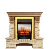 Каминокомплект Royal Flame Pierre Luxe - Дуб / Сланец с очагом Fobos FX M Brass фото 1 — Умный климат - Красноярск