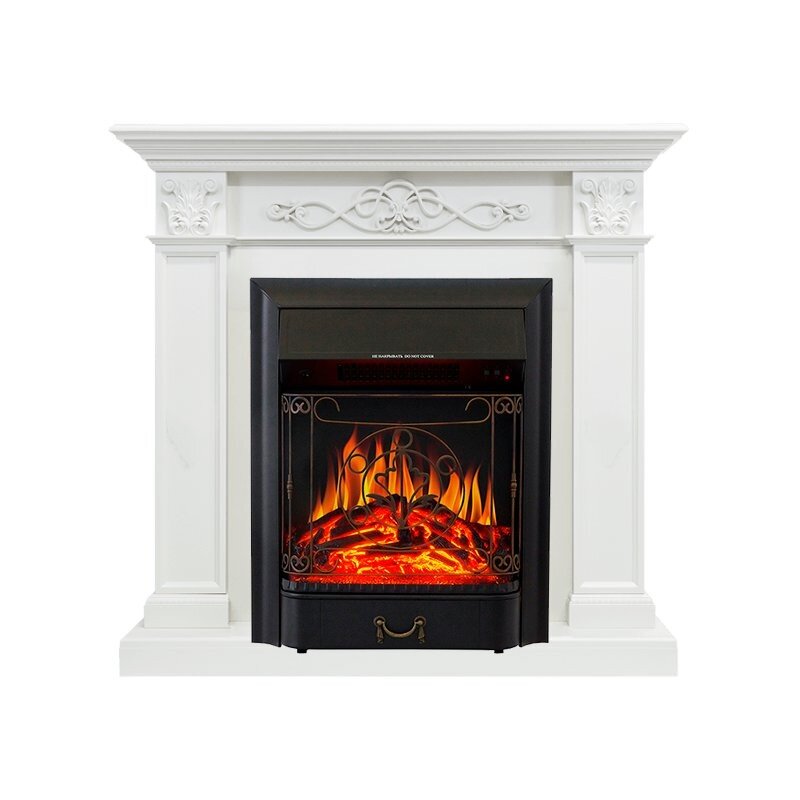 Каминокомплект Royal Flame Verona - Белый дуб с очагом Majestic FX Black фото 1 — Умный климат - Красноярск
