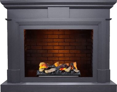 Каминокомплект Dimplex Coventry - Серый графит / Кирпич с очагом Cassette 400 LNH-INT (с дровами) &mdash; Умный климат - Красноярск