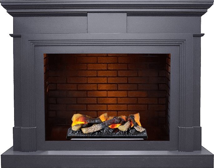 Каминокомплект Dimplex Coventry - Серый графит / Кирпич с очагом Cassette 400 LNH-INT (с дровами) фото 1 — Умный климат - Красноярск