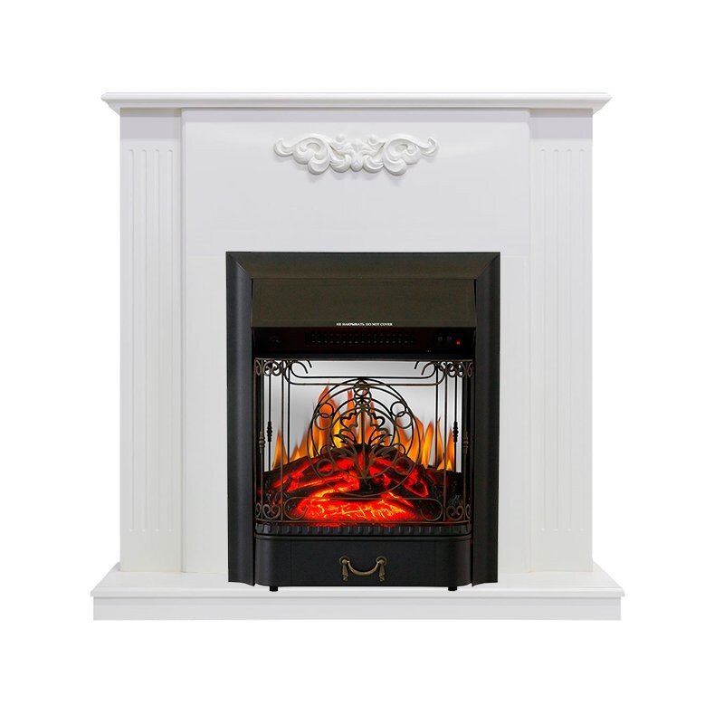 Каминокомплект Royal Flame Capri - Белое дерево делюкс с очагом Majestic FX M Black фото 1 — Умный климат - Красноярск