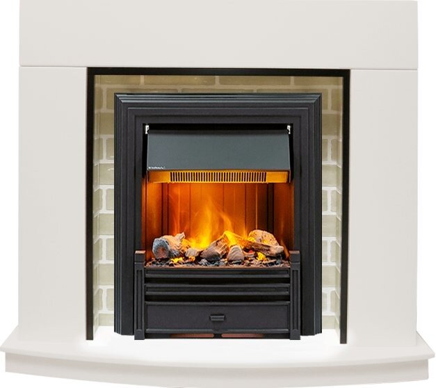Каминокомплект Dimplex Montana - Белый с очагом Brookline Black фото 1 — Умный климат - Красноярск