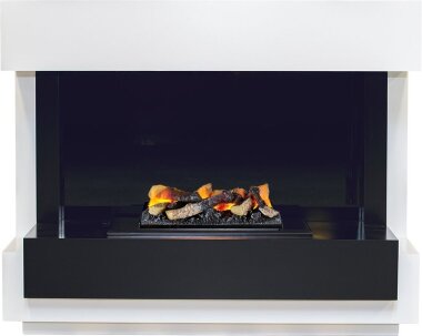 Каминокомплект Dimplex Cube - Белый с черным с очагом Cassette 400 LNH-INT (с дровами) &mdash; Умный климат - Красноярск