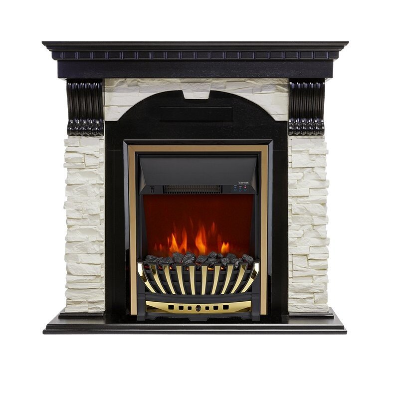 Каминокомплект Royal Flame Dublin - Венге / Сланец белый с очагом Aspen Gold фото 1 — Умный климат - Красноярск