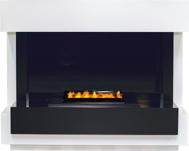 Каминокомплект Dimplex Cube - Белый с черным с очагом Cassette 400 LNH-INT PS (без дров) &mdash; Умный климат - Красноярск