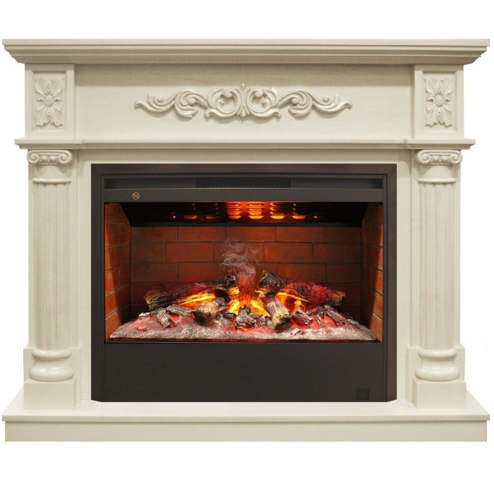 Камин электрический RealFlame Silvia 26 WT с Helios 26 3D фото 1 — Умный климат - Красноярск