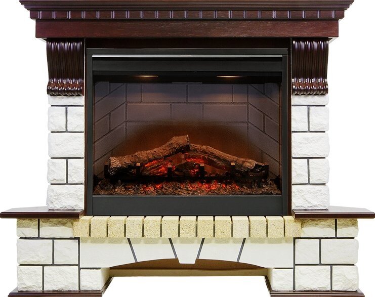 Каминокомплект Dimplex Pierre Luxe угловой - Темный дуб / Белый с очагом Symphony 26'' DF2608-INT фото 1 — Умный климат - Красноярск