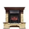 Каминокомплект Royal Flame Pierre Luxe - Темный дуб / Сланец с очагом Fobos FX Black фото 1 — Умный климат - Красноярск
