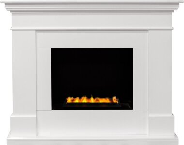 Каминокомплект Dimplex California - Белый (Глубина 380) с очагом Cassette 400 LNH-INT PS (без дров) &mdash; Умный климат - Красноярск