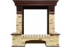 Каминокомплект Royal Flame Pierre Luxe - Темный дуб / Сланец с очагом Fobos FX Brass фото 2 — Умный климат - Красноярск