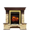 Каминокомплект Royal Flame Pierre Luxe - Темный дуб / Сланец с очагом Fobos FX Brass фото 1 — Умный климат - Красноярск