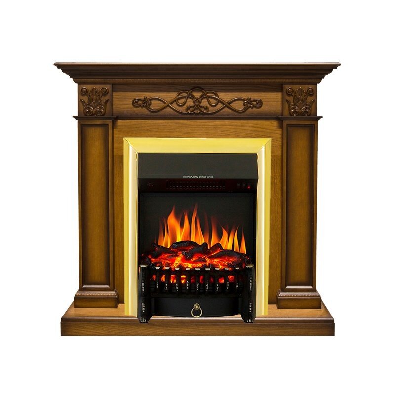 Каминокомплект Royal Flame Verona - Дуб антик с очагом Fobos FX Brass фото 1 — Умный климат - Красноярск