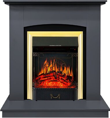Каминокомплект Royal Flame Barcelona (разборный) - Серый графит с очагом Majestic FX Brass &mdash; Умный климат - Красноярск
