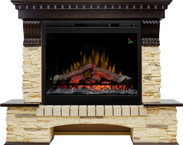 Каминокомплект Dimplex Pierre Luxe - Темный дуб / Сланец с очагом Symphony 26'' DF2624-L фото 1 — Умный климат - Красноярск