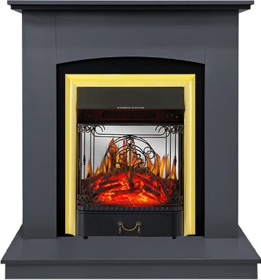 Каминокомплект Royal Flame Barcelona (разборный) - Серый графит с очагом Majestic FX M Brass &mdash; Умный климат - Красноярск